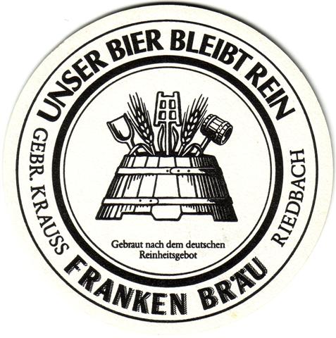 schrozberg sha-bw franken rund 2b (215-unser bier bleibt-schwarz) 